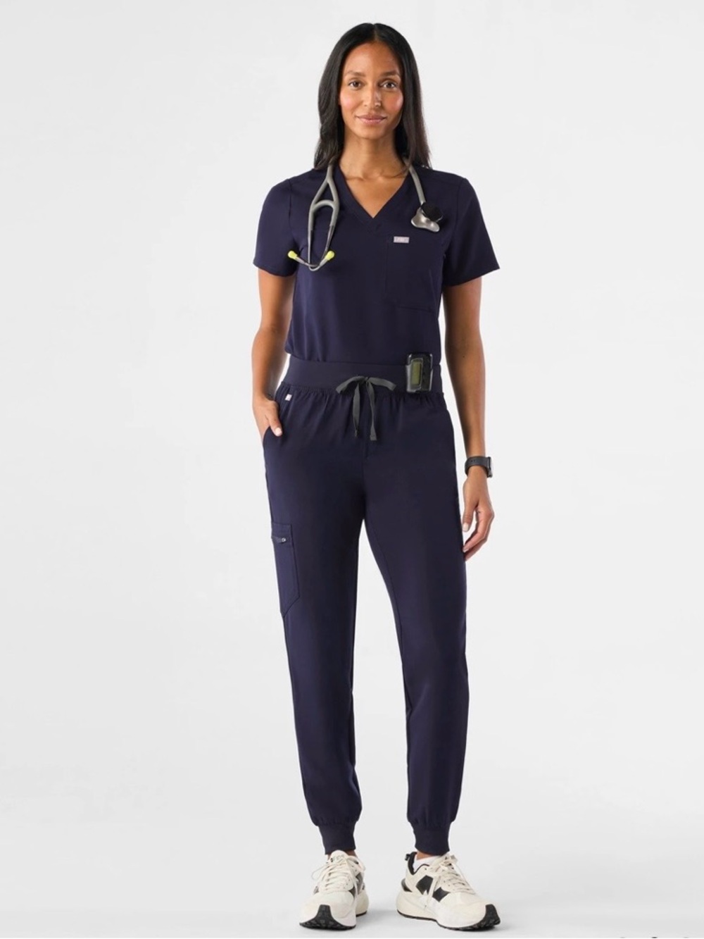 Figs Zamora Jogger Scrub Pants Navy Blue Size LP Large Petite - Picture 11 of 11